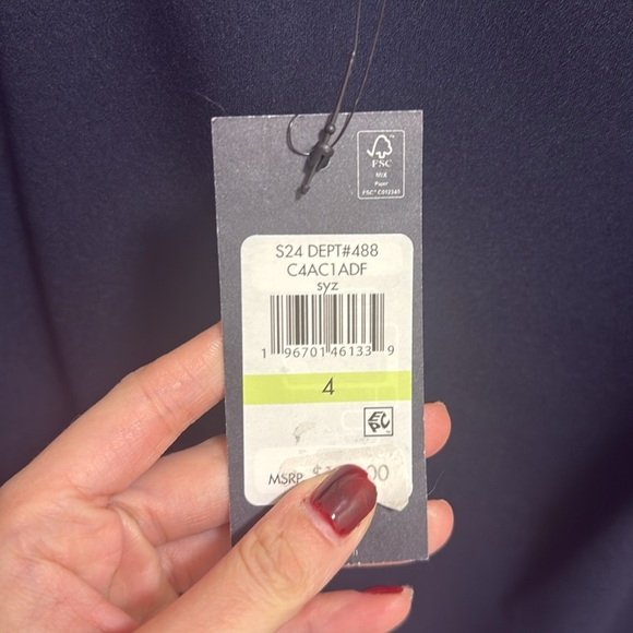 Tommy Hilfiger navy split sleeve shift dress - Picture 4 of 4